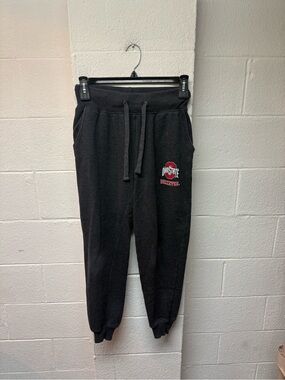 Ohio State Black Logo Jogger Sweatpants with Drawstring
